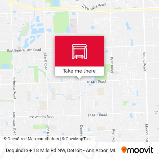 Dequindre + 18 Mile Rd NW map