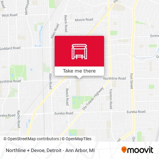Mapa de Northline + Devoe
