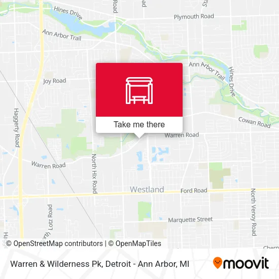 Warren & Wilderness Pk map