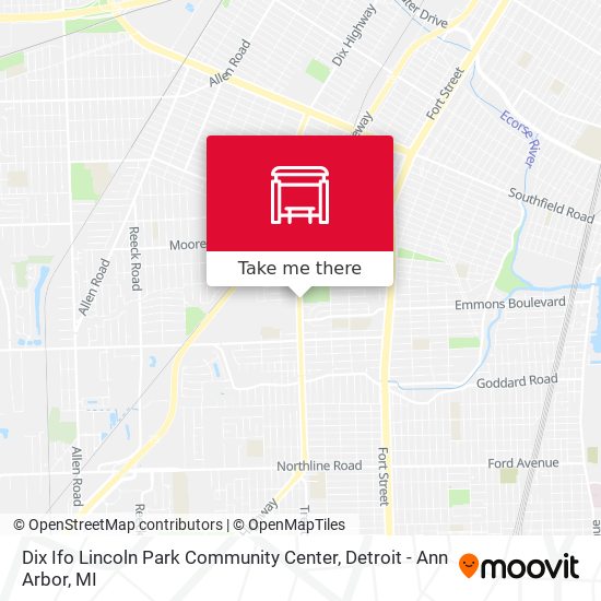 Mapa de Dix Ifo Lincoln Park Community Center