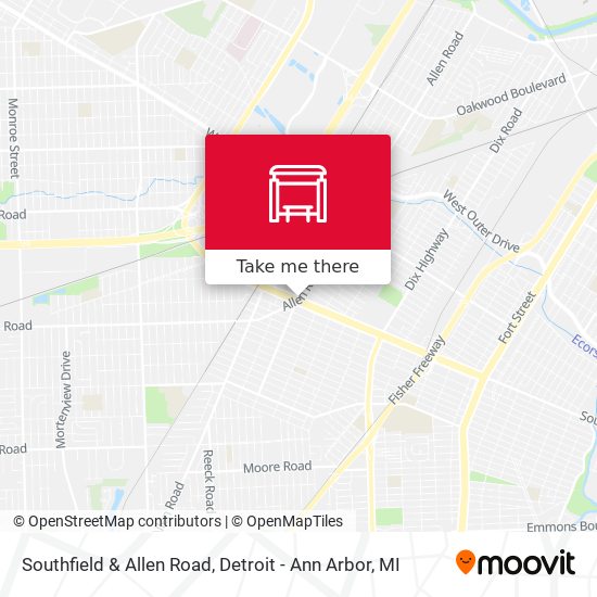 Southfield & Allen Road map