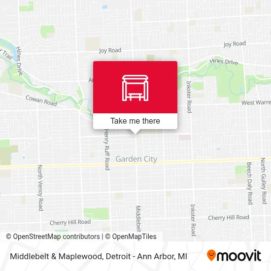 Middlebelt & Maplewood map
