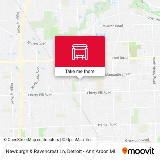 Newburgh & Ravencrest Ln map