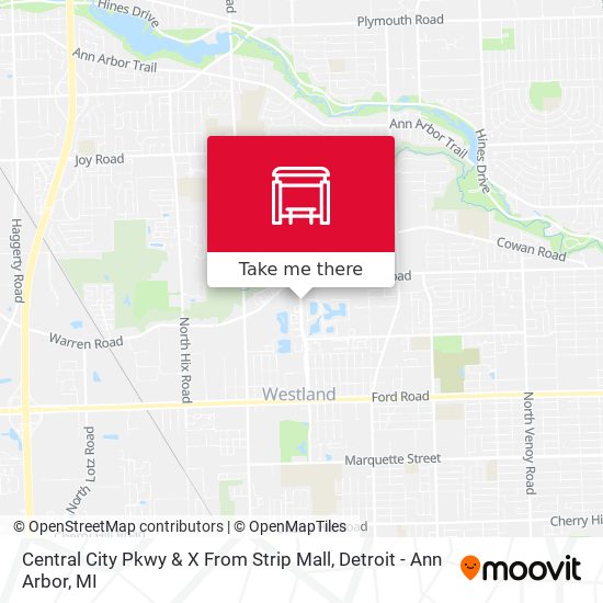 Central City Pkwy & X From Strip Mall map