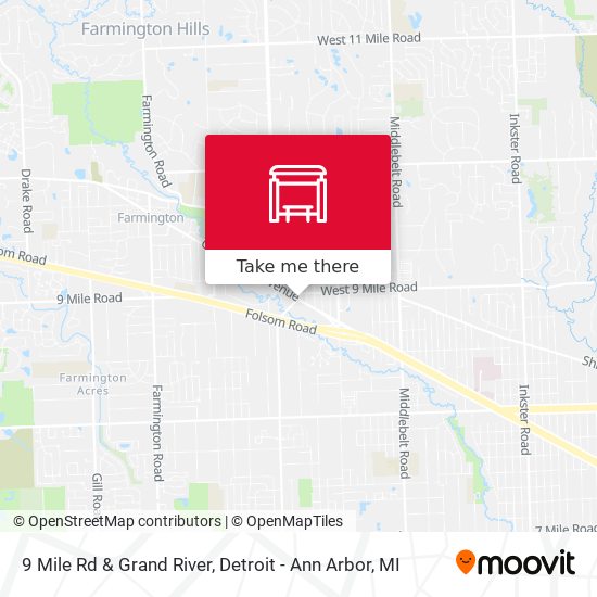 9 Mile Rd & Grand River map