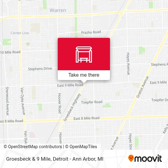 Groesbeck & 9 Mile map