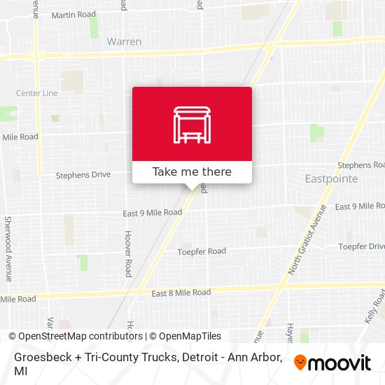 Groesbeck + Tri-County Trucks map
