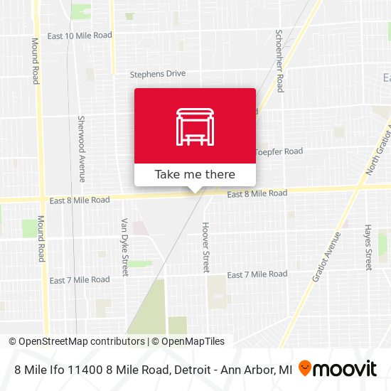 Mapa de 8 Mile Ifo 11400 8 Mile Road