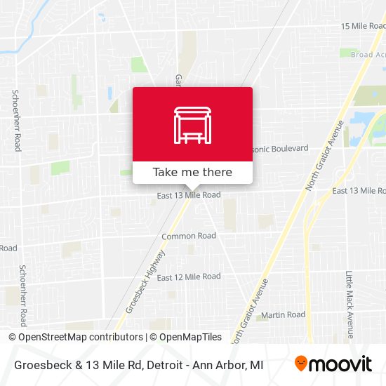 Mapa de Groesbeck & 13 Mile Rd