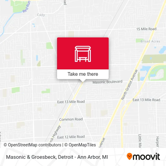 Masonic & Groesbeck map