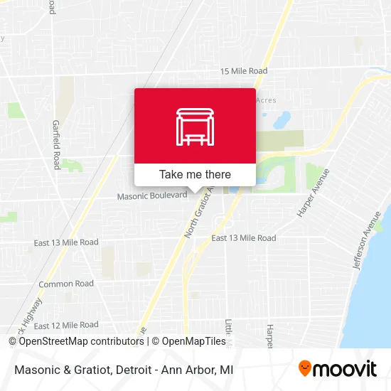 Masonic & Gratiot map