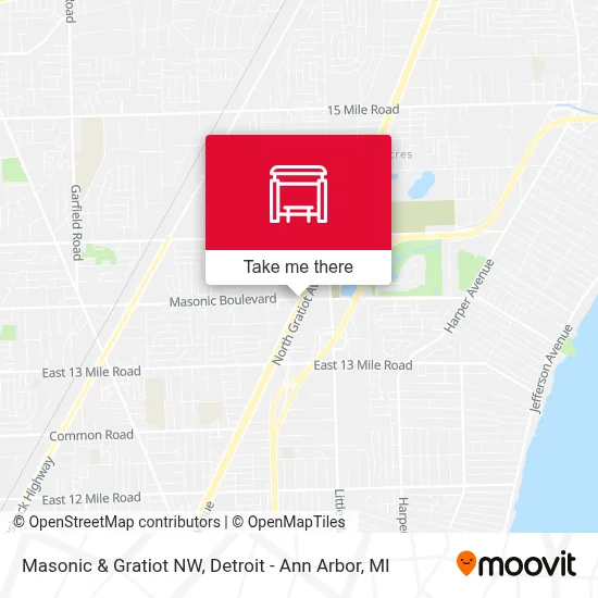 Masonic & Gratiot NW map