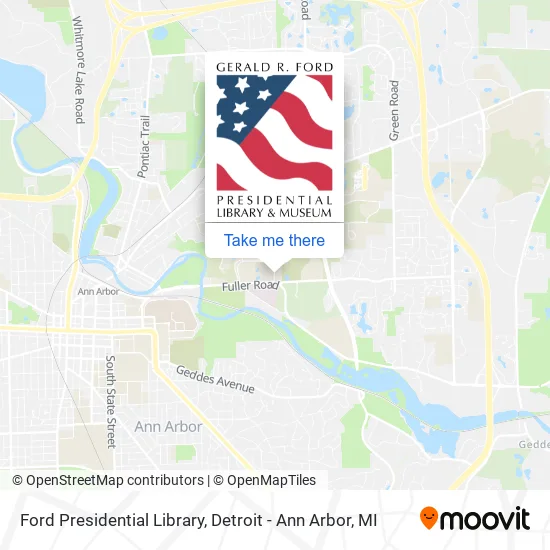 Ford Presidential Library map