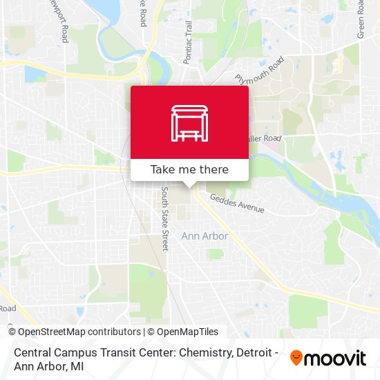 Central Campus Transit Center: Chemistry map