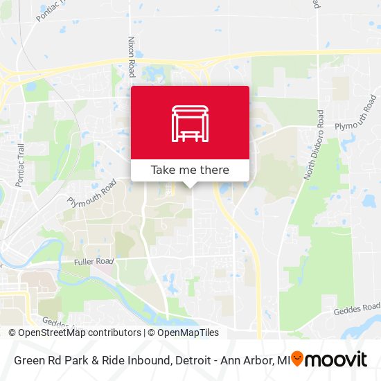 Green Rd Park & Ride Inbound map