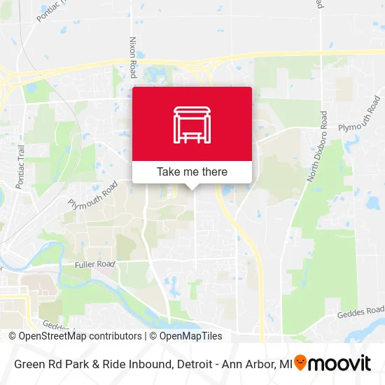 Green Rd Park & Ride Inbound map