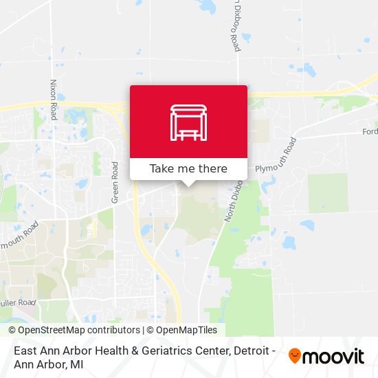 East Ann Arbor Health & Geriatrics Center map