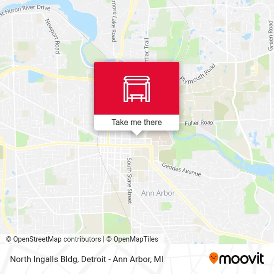 North Ingalls Bldg map