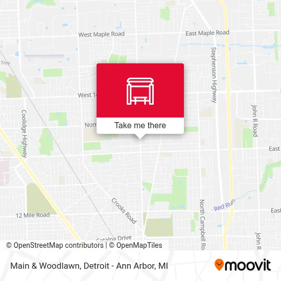 Main & Woodlawn map