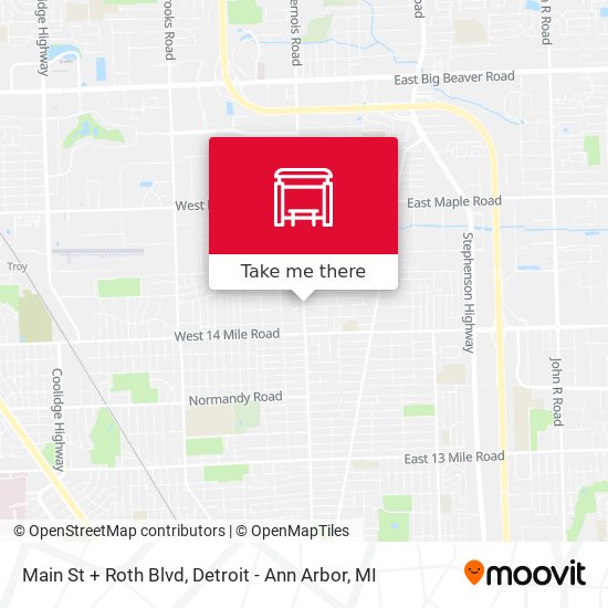 Main St + Roth Blvd map