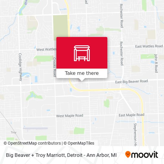 Mapa de Big Beaver + Troy Marriott