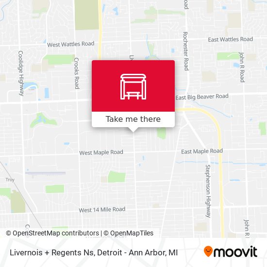 Mapa de Livernois + Regents Ns