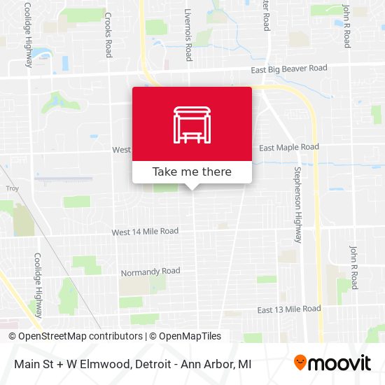 Main St + W Elmwood map