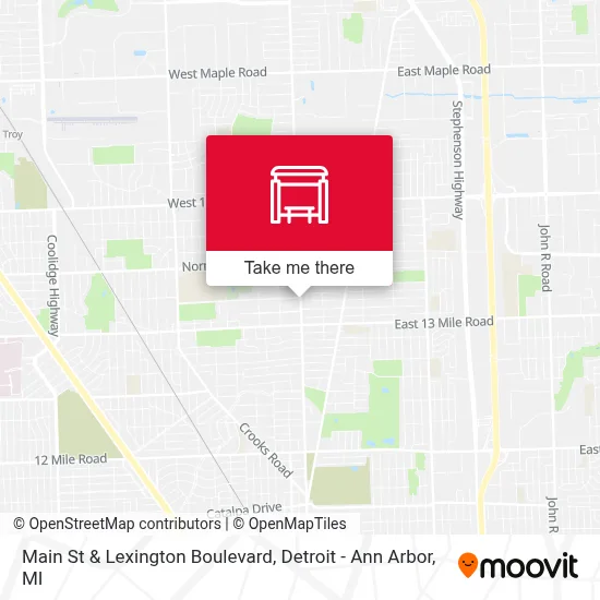 Main St & Lexington Boulevard map