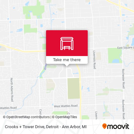 Mapa de Crooks + Tower Drive