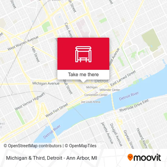 Michigan & Third map