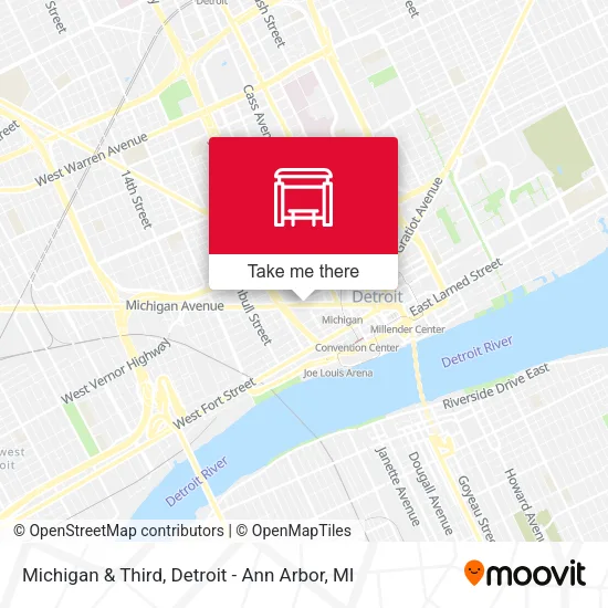 Michigan & Third map