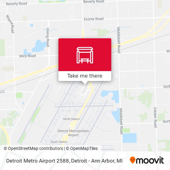 Mapa de Detroit Metro Airport 2588