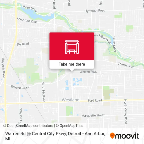 Warren Rd @ Central City Pkwy map