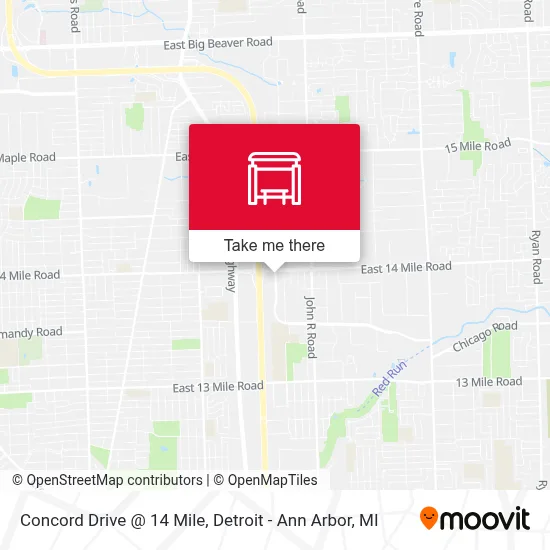 Concord Drive @ 14 Mile map