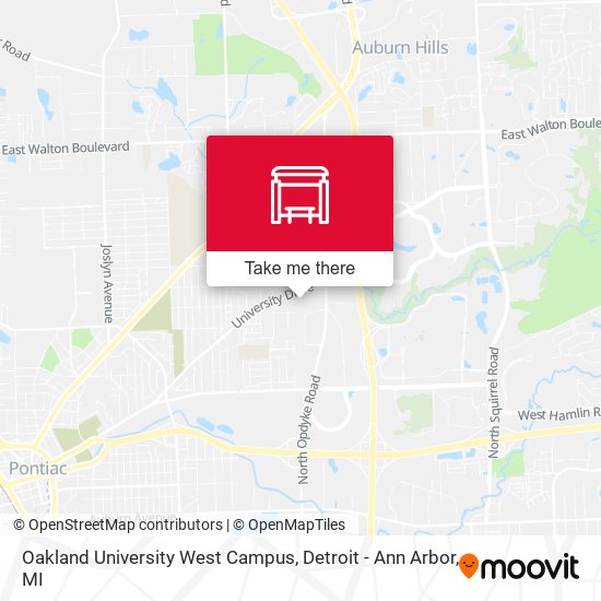 Mapa de Oakland University West Campus