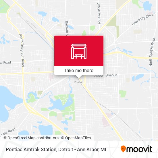 Mapa de Pontiac Amtrak Station