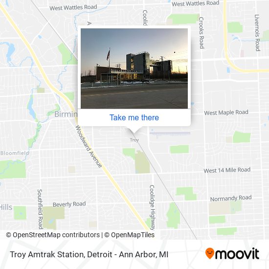 Mapa de Troy Amtrak Station