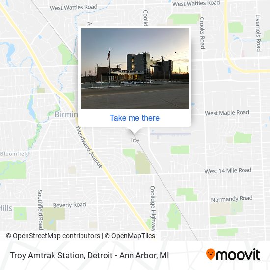 Troy Amtrak Station map