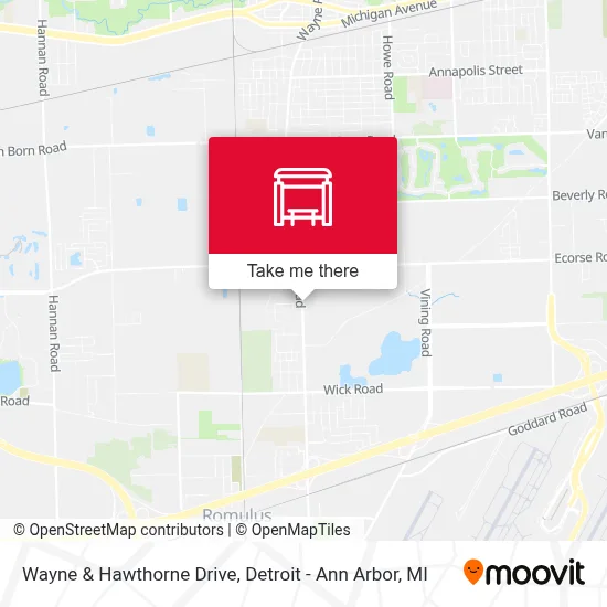 Wayne & Hawthorne Drive map