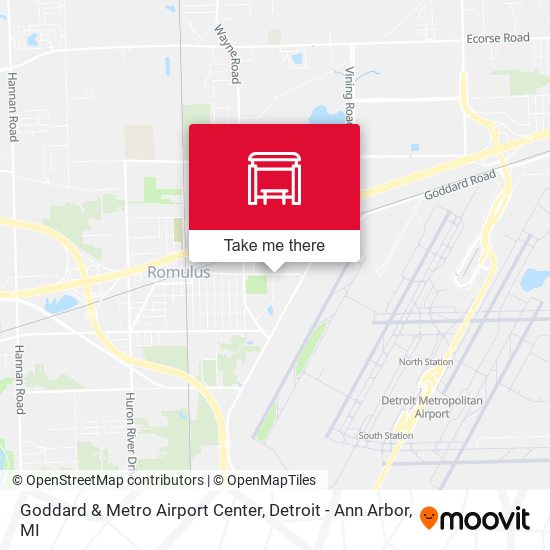 Mapa de Goddard & Metro Airport Center