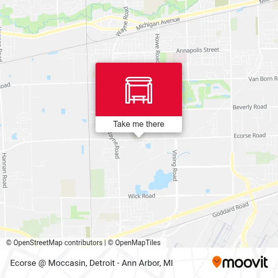 Ecorse @ Moccasin map