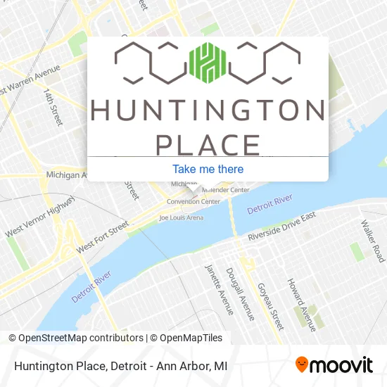 Huntington Place map