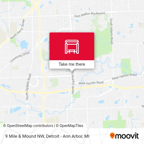 9 Mile & Mound NW map