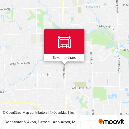 Rochester & Avon map