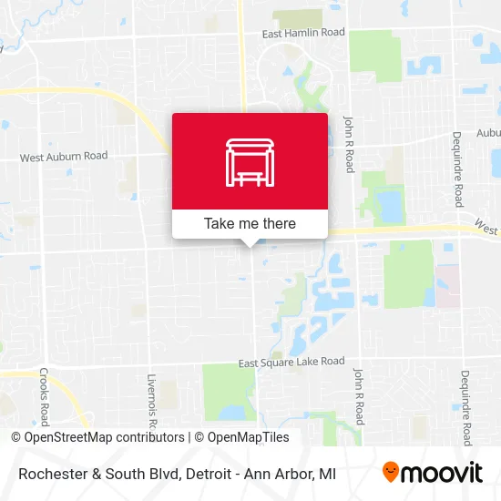 Rochester & South Blvd map