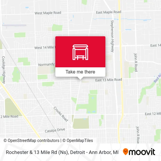 Rochester & 13 Mile Rd (Ns) map