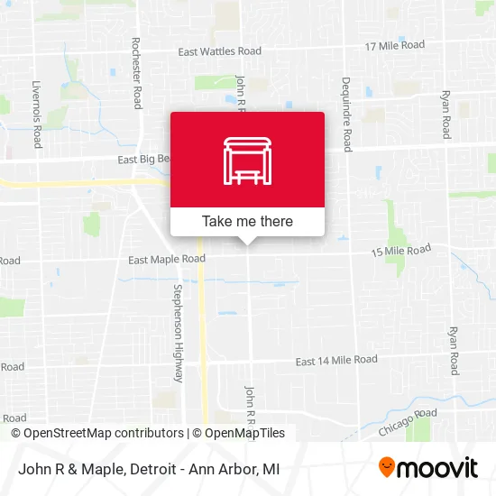 John R & Maple map