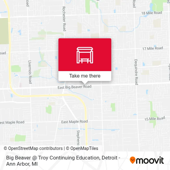 Big Beaver @ Troy Continuing Education map