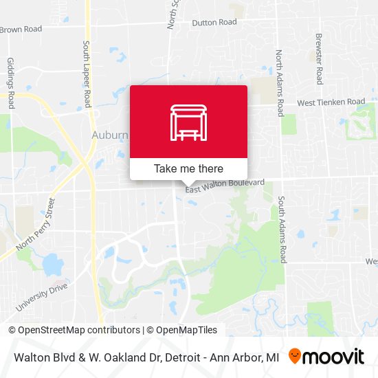 Walton Blvd & W. Oakland Dr map