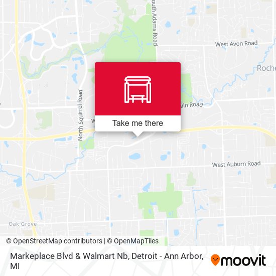 Markeplace Blvd & Walmart Nb map